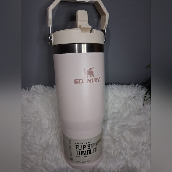 Stanley 30 oz Stainless Steel Ice Flow 2.0 Flip Straw Tumbler Rose Quartz - Picture 2 of 5